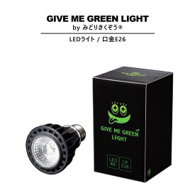 GIVE ME GREEN LIGHT【みどりきくぞう】グリーンライト 緑色電球 LED 植物育成ライト 病害 予防 E26 12W アガベ 多肉 観葉植物 塊根 室内 屋内 シンプル おしゃれ かっこいい