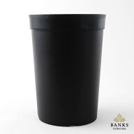 BANKS Collection ロングポット【Lサイズ】Φ18×H24.5cm 6号 植木鉢 長鉢 深鉢 黒 ブラック プラ鉢 プラ…