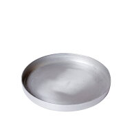 PLATE SAUCER【 18.5cm 】アルミソーサー 受け皿 鉢皿 さびにくい おしゃれ スタイリッシュ シルバー か…