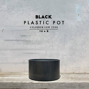 BLACK PLASTIC POTyCYLINDER LOW TYPEz14cm×8cm  v 5 ^ ~ ~ Aؔ Jo[ [