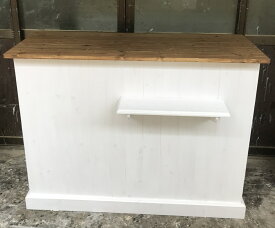 ☆北欧調☆カウンターテーブル1200☆シェルフ付；棚なし【受注制作】