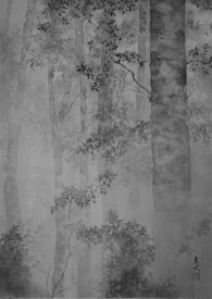 絹本水墨大家吉井東人が世に送った最高の墨絵傑作　森