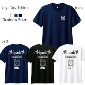 【送料無料】Logo Dry T-shirts/SHANKSロゴが沢山デザインされたポリエステル素材☆釣りパーカー！釣りT！ロゴT！レディース！釣りTシャツ！太刀魚！バス釣り！エギング！ロックフィッシュ！