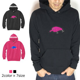 【送料無料】Baby Crank Hoodie/クランクベイトにラインストーンを付けたパーカー♪ラインストーンは超高級クリスタルオーロラ！釣りパーカー！釣りT！ルアー！釣りガール！釣りTシャツ！バス釣り！エギング！ロックフィッシュ！シュノーケル！