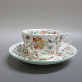 ★ミントン / MINTON ハドンホール カップ&ソーサー　グリーン　廃盤希少品 新入荷【中古】