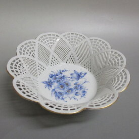 ★Klausenburg/クラウゼンブルク　金彩 レース 透かし編み 深鉢 バスケット ドイツ 新入荷【中古】