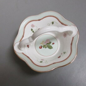 ★ウェッジウッド/WEDGWOOD ワイルドストロベリー 　ペタルバスケット　パステルグリーン 新入荷【中古】
