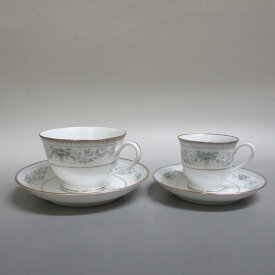 ★ノリタケ/Noritake NOBLE/ノーブル　カップ＆ソーサー+デミタスC/S　大小2客セット 新入荷【中古】