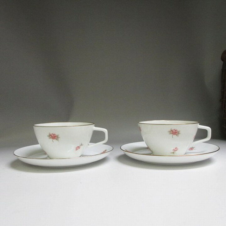 楽天市場】☆大倉陶園/OKURA カップ＆ソーサー 小花柄/金彩 昭和レトロ  