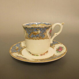 廃盤品★コールポート/ COALPORT　 コールポート モントローズ/Montrose Blue　 デミタス カップ＆ソーサー　ビンテージ 　新入荷【中古】