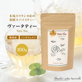 薬膳スパイスティー ヴァータティー 100g アーユルヴェーダ ハーブティー 薬草茶 ハーバルティー 粉末茶 ハーバルリーフティー シャンティランカ