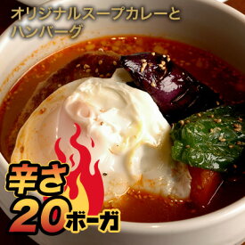 北海道 札幌 SHANTi シャンティ スープカレー ハンバーグ 北海道スープカレー 札幌スープカレー 激辛カレールー 高級カレー 冷凍カレー スパイスカレー 薬膳カレー 辛いカレー お取り寄せグルメ TVで紹介 ギフト 辛いもの好き プレゼント 美味しい物 有名店 ＜辛さ20ボーガ＞