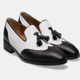 ウィングチップ タッセルローファー レザーローファー メンズローファー 本革 Wingtip Tassel Loafers オーダーシューズ 靴