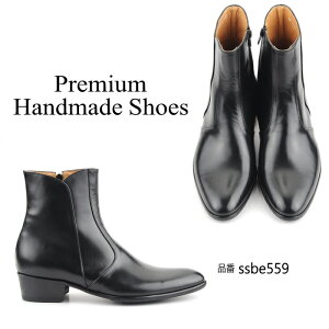 レザーサイドジップブーツ 2色 ハンドメイドブーツ メンズブーツ ブーツ レザー 本革 レザーブーツ ビジネスシューズ