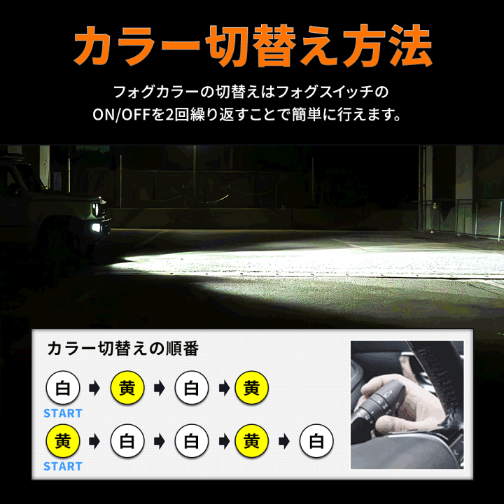 楽天市場】新灯体 フォグ LED 2色 切り替え Zデュアルインパクト