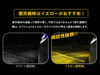 【イエロー&ホワイトカラー発光搭載】LEDバルブダブルカラーフォグランプヘッドライトフォグライトled超高輝度明るいフォグランプフォグライトライトランプLED高品質車用品H8/H11/H16/HB4