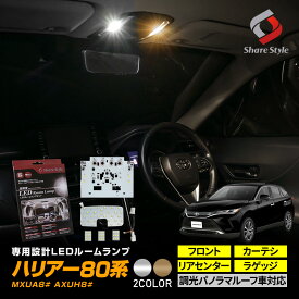 【お盆セール】 楽天1位獲得 ハリアー 80系 フロント LED ルームランプ 基板交換 室内灯 ライト ランプ カスタム パーツ アクセサリー 明るい 1年保証 トヨタ