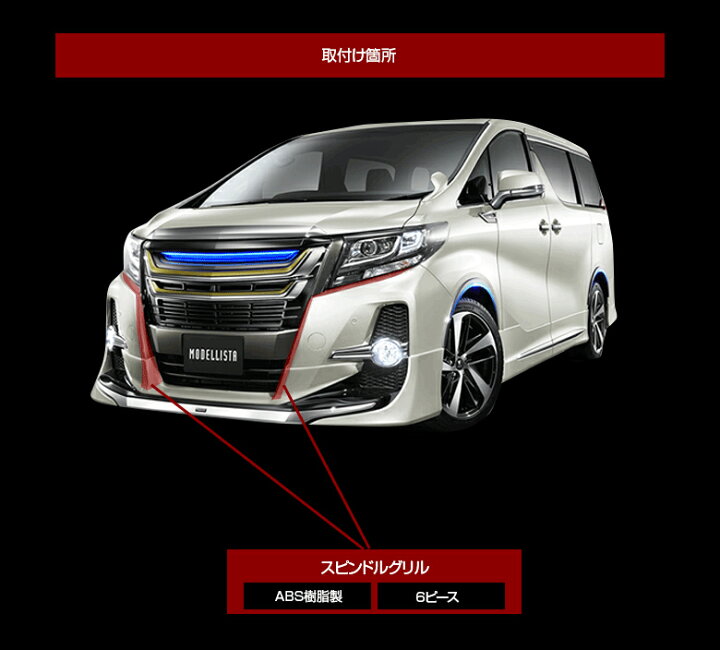 楽天市場】[最大P33.5倍] アルファード 30系 前期 スピンドルグリル 