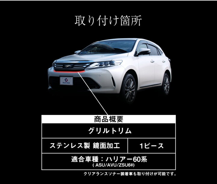 楽天市場】[20%OFF] ハリアー 60系 前期 後期 グリルトリム 