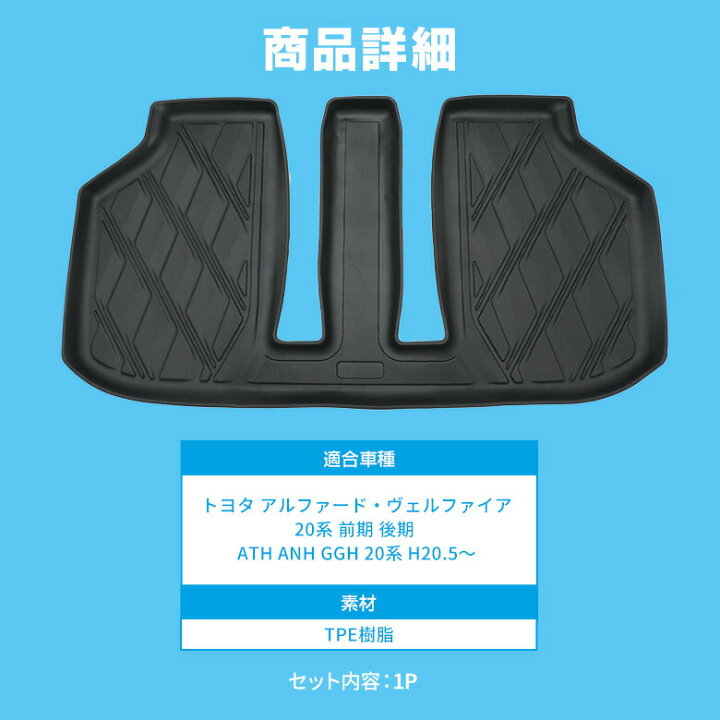 楽天市場】アルファード ヴェルファイア 20系 前期 後期 3Dラゲッジ 