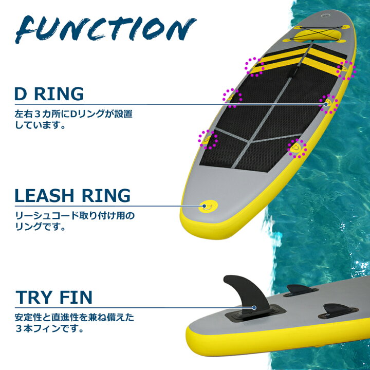 楽天市場】新モデル インフレータブル SUP 窓付き スタンドアップ 