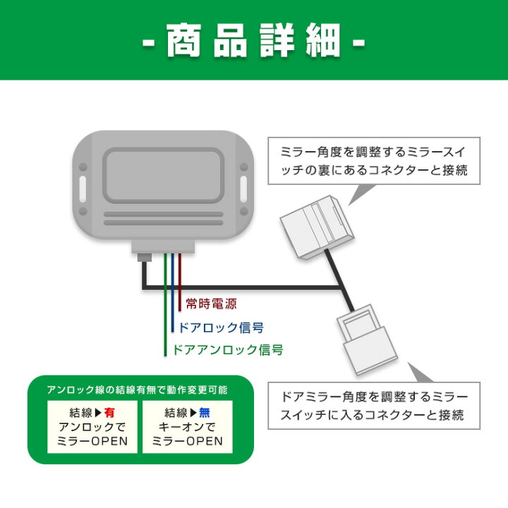 楽天市場】【お買い物マラソン!最大48倍】ハイエース 200系 6型 専用 キーレス連動ドアミラーオート格納ユニット 11ピン Bタイプ 自動ロック 施錠 安全対策 セーフティ カー用品 HiAce : シェアスタイル LED HID の老舗 楽天市場】【お買い物マラソン!最大48倍】ハイエース 200系 6型 専用 キーレス連動ドアミラーオート格納ユニット 11ピン Bタイプ 自動ロック 施錠 安全対策 セーフティ カー用品 HiAce : シェアスタイル LED HID の老舗