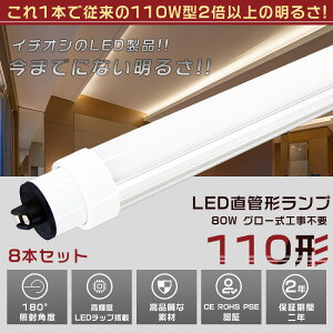 8{Zbg LEDu 110W`  240CM O[Hsv d80W 16000LM FI R17D/G13p ǌa30MM LEDǌu LEDu O[ FL110 y h Lz F ȃGl LEDu LEDx
