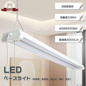 LEDx[XCg 36W ̌^ LEDu LEDx[XCg 40W2 V[OCg LEDx[XCg 2  1219mm S4000lm x[XCg vXCb` t^ ݂艺 V