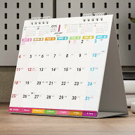 Supracing シュプレーシング 卓上カレンダー 6か月ひと目 実用性抜群 書き込み シンプル スケジュール キ…