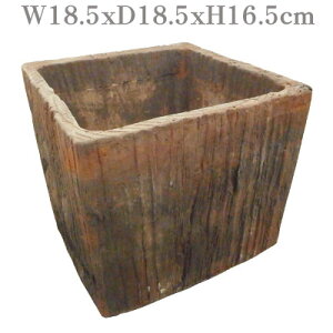 シャルカ GRC ウッド調ポット S 18.5cm