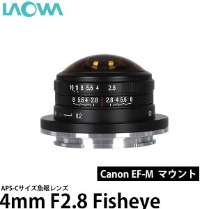 �y���������zLAOWA 4mm F2.8 Fisheye �L���m�� EF-M�}�E���g�p [APS-C�T�C�Y�Ή�/���჌���Y/F2.8Fisheye/���I��]