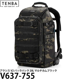 【送料無料】 TENBA V637-755 アクシス V2 バックパック 20L マルチカムブラック [カメラバッグ リュック レインカバー付 テンバ axisV2 国内正規品]