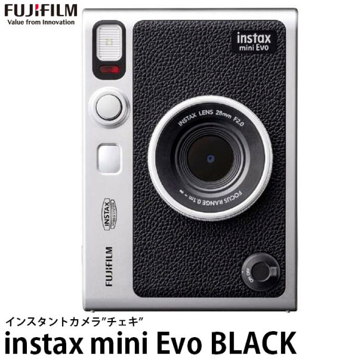 楽天市場】フジフイルム チェキ instax mini Evo BLACK ハイブリッド  
