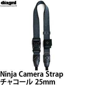 【メール便 送料無料】【即納】 ダイアグナル ニンジャストラップ25mm チャコール [diagnl Ninja Camera Strap 忍者 たすき掛け ショルダーストラップ]