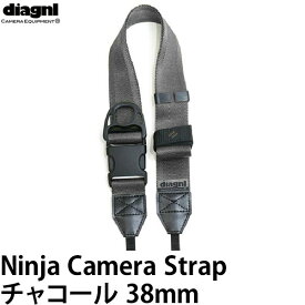 【メール便 送料無料】【即納】 ダイアグナル ニンジャストラップ38mm チャコール [diagnl Ninja Camera Strap 忍者 たすき掛け ショルダーストラップ]