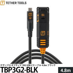 �e�U�[�c�[���Y TBP3G2-BLK �e�U�[�v�� �I�v�e�B�} 10G USB-C���b�L���O�G�N�X�e���V�����P�[�u�� 4.8m �u���b�N �y���������z