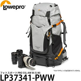 【送料無料】 ロープロ LP37341-PWW フォトスポーツ PRO 55L AW III (S-M) [70-200mmF2.8付き一眼レフカメラ＋交換レンズ2本収納可能/カメラバッグ/LP37341PWW/Lowepro]
