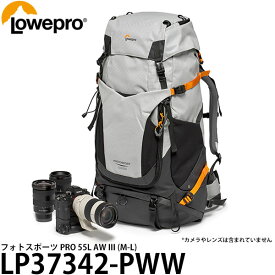 【送料無料】 ロープロ LP37342-PWW フォトスポーツ PRO 55L AW III (M-L) [70-200mmF2.8付き一眼レフカメラ＋交換レンズ2本収納可能/カメラバッグ/LP37341PWW/Lowepro]