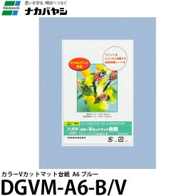 【メール便 送料無料】 ナカバヤシ DGVM-A6-B/V カラーVカットマット台紙 A6 ブルー [フォトフレーム/紙製/KG/はがき/ポストカード/壁掛]