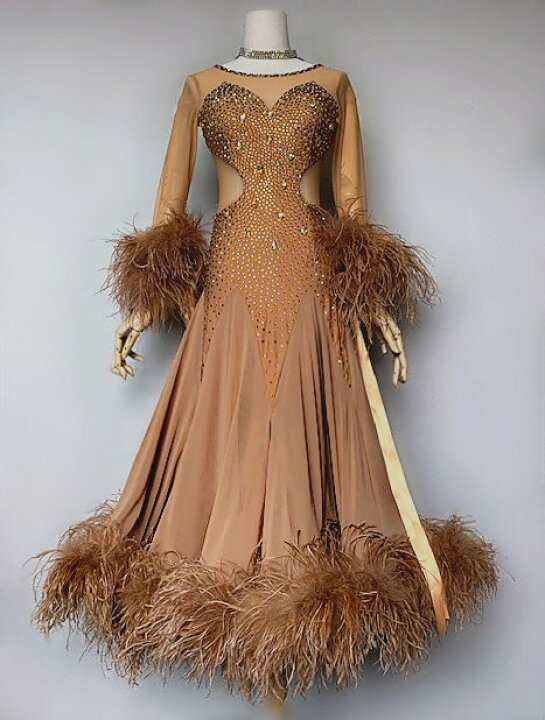 社交ダンス 衣装 スタンダード ドレス スタンダード ワンピース  