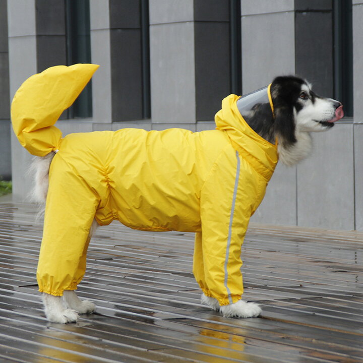 楽天市場 送料無料 犬 用 レインコートドッグウェア 雨具 中型 大型犬用 ベッド 犬用品 ペット用品 梅雨対策 通気 散歩用 イエロー ブルー 楽天海外通販 Shawrich