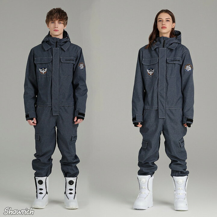 楽天市場】送料無料 スキー ウェア つなぎ デニム スノーボードウェア  