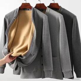 送料無料 裏起毛 カーディガン メンズ 裏ボア アウター 厚手 保温 暖かい 長袖 トップス 無地 ポケット 春服 秋服 冬服 メンズファッション おしゃれ 40代 50代 60代 楽天海外通販