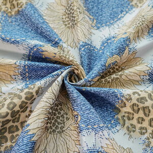 送料無料 155cm幅 90cm単位 生地 布 布地 きじ ジャカード生地 エンボス生地 色織り 向日葵柄 ひまわり柄 ハート柄 ブルー イエロー ブラウン 楽天海外通販