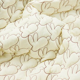 送料無料 140cm幅 90cm単位 生地 布 布地 きじ 刺繍生地 ウサギ柄 兎柄 綿入り 立体 アイボリー ホワイト レッド 楽天海外通販