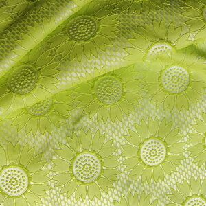 送料無料 140cm幅 長さ95cm+95cm ジャカード生地 エンボス生地 生地 布 布地 ぬの きじ 色織り 肌理感 花柄 太陽花 向日葵 ひまわり グリーン ピンク ブルー イエロー 白 パープル 楽天海外通販