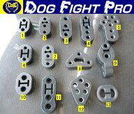 DOG　FIGHT　PRO　強化マフラーブッシュ【6番】小判型　スズキ、ホンダ、ダイハツ等