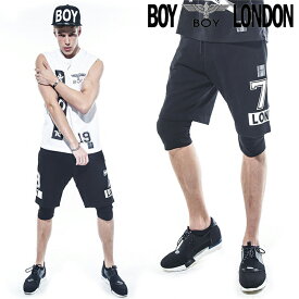 HE&SHE [送料無料] 【ボーイロンドン】 BOYLONDON KOREA ビックシルエット オーバーサイズ オーバーフィット ユニセックス ストリート ファンキー ハーフ レギンスパンツ ショート レギンス パンツ B62TP13U89