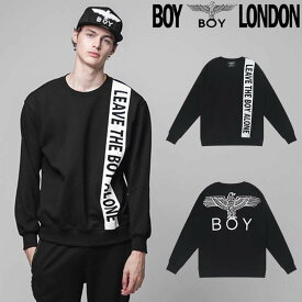 在庫セール★HE&SHE [送料無料] 【ボーイロンドン】 BOYLONDON KOREA メンズトレーナー　ユニセックス ストリートファッション　メンズスウェット B63MT16U89　ロゴTシャツ　メンズ長袖　レディーストレーナー　韓国ファッション　イーグルー柄