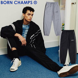 HE&SHE BORN CHAMPS ボーンチャンプス [送料無料] チャンプスウィンドパンツ CHMPS WIND PANTS ユニセックス ストリート カジュアル オーバーサイズ ビックシルエット ルーズフィット ロゴ ロングパンツ ウィンドブレーカーパンツ 全5カラー